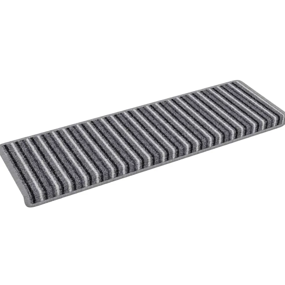 vidaXL Zelfklevende Trapmatten 15 st 65 x 21 x 4 cm Non-Slip Grijs