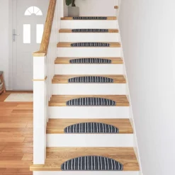 vidaXL Zelfklevende Trapmatten 15 st 56 x 17 x 3 cm Non-Slip Grijs