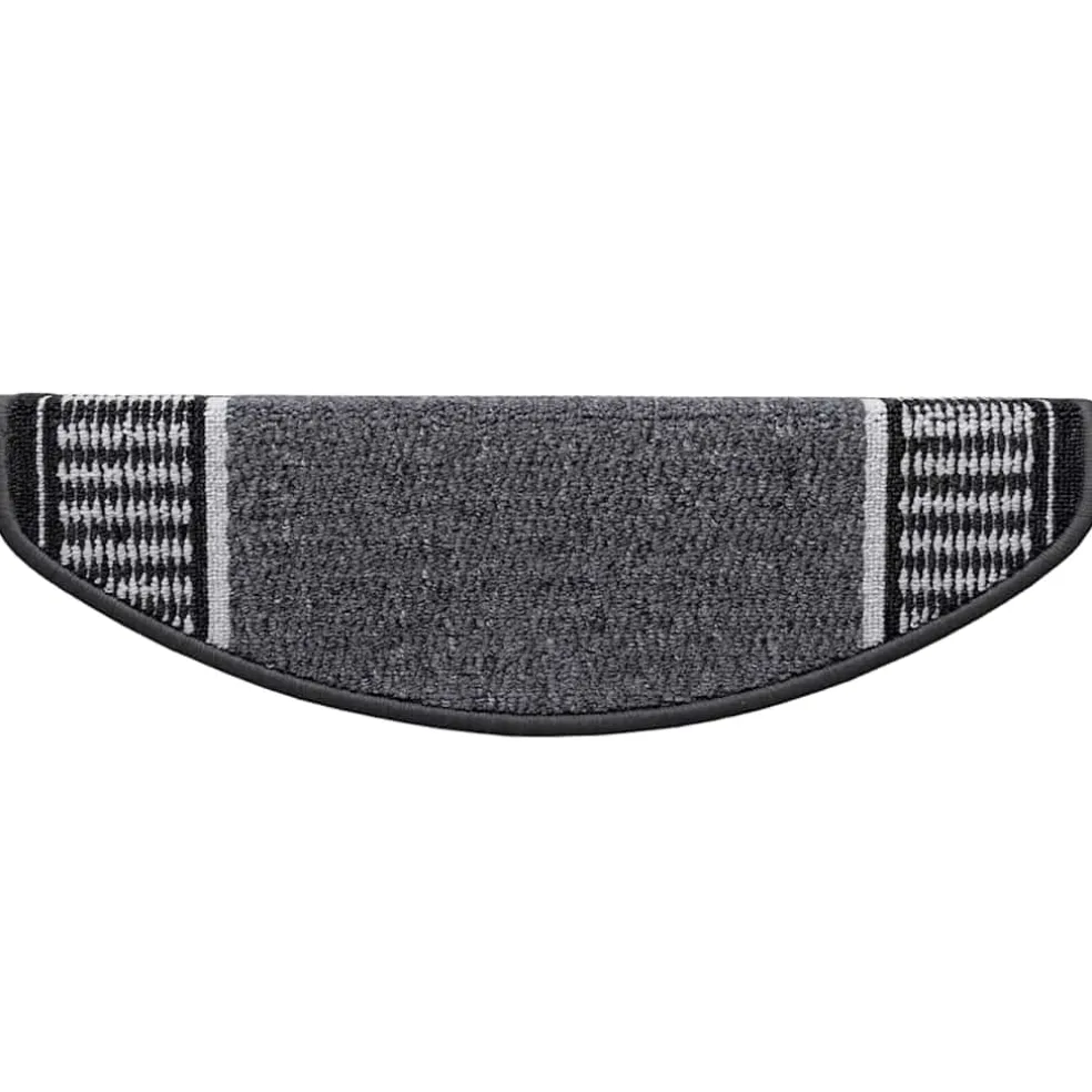 vidaXL Zelfklevende Trapmatten 15 st 65 x 21 x 4 cm Non-Slip Antraciet