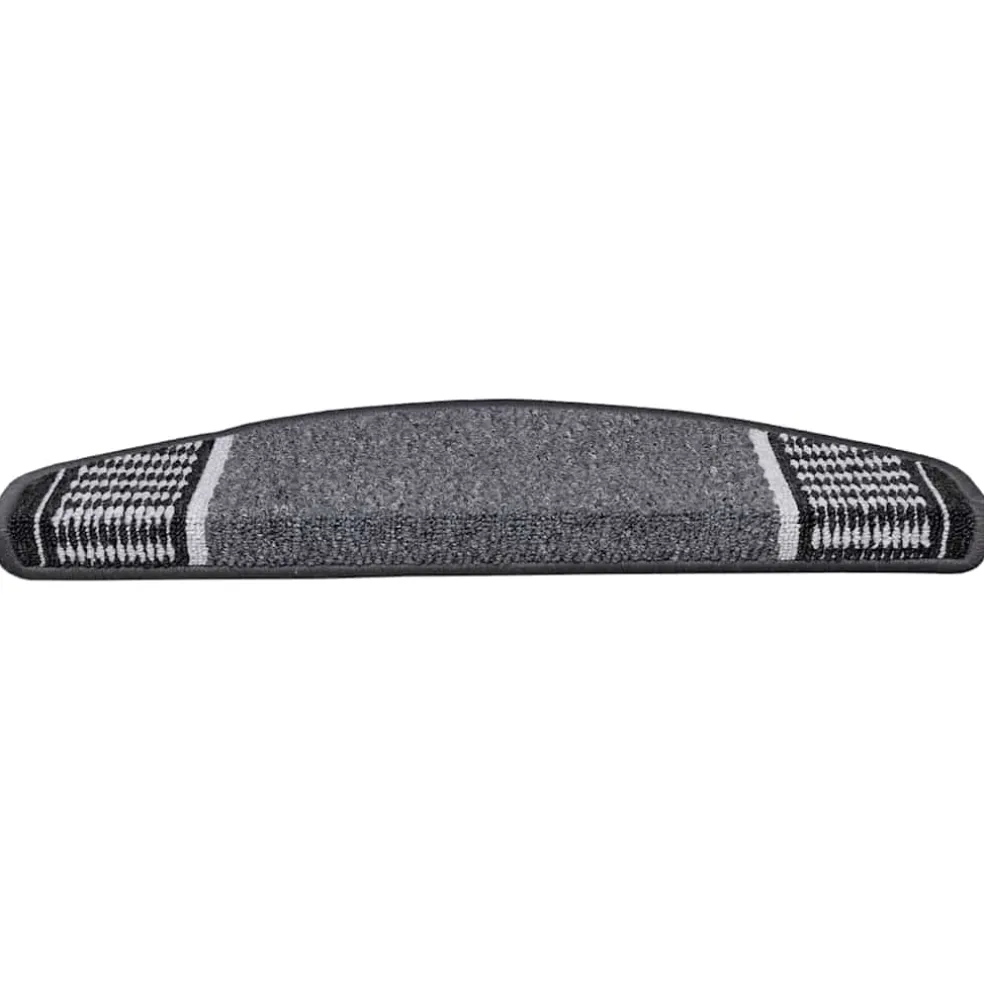vidaXL Zelfklevende Trapmatten 15 st 65 x 21 x 4 cm Non-Slip Antraciet