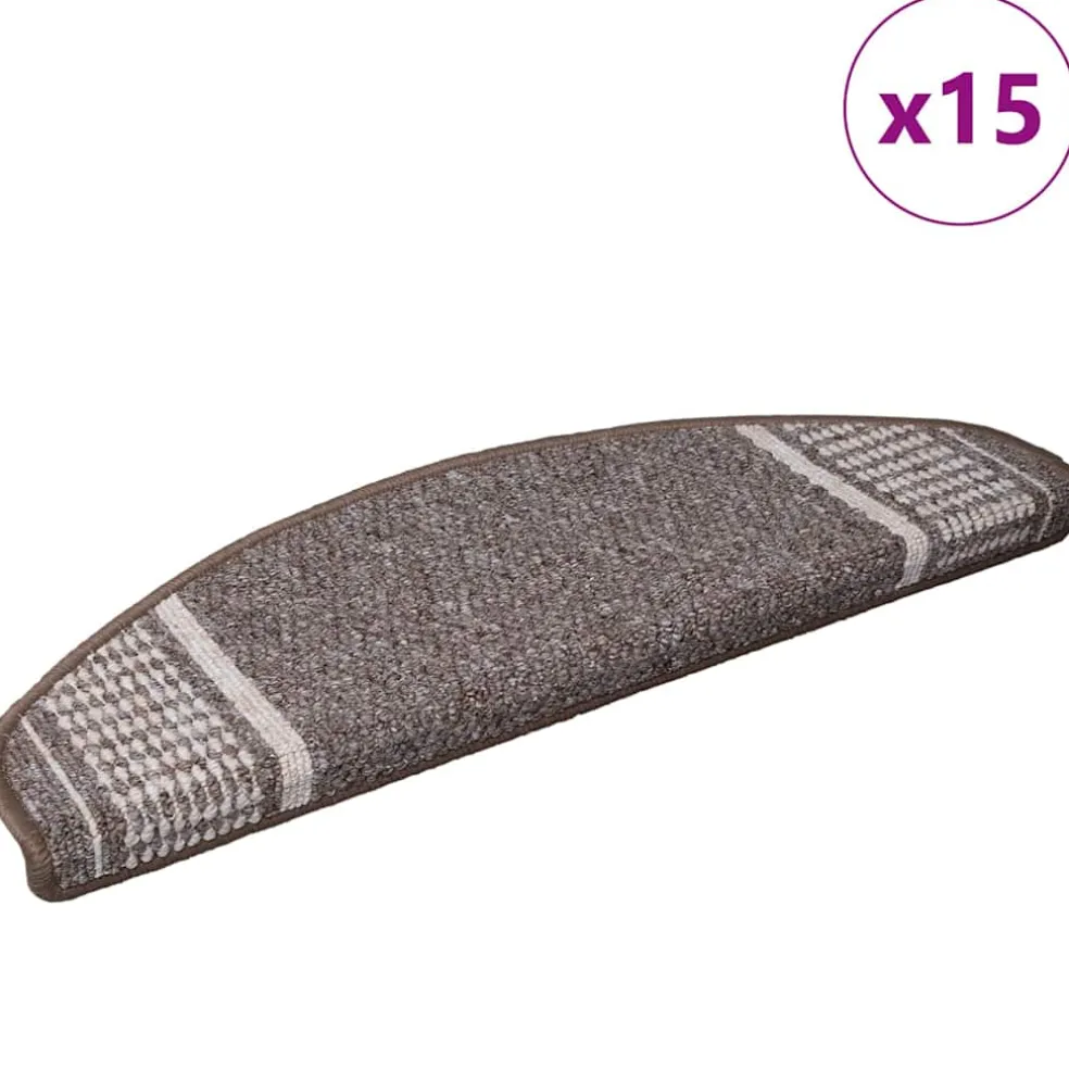 vidaXL Zelfklevende Trapmatten 15 st 65 x 21 x 4 cm Non-Slip Rood