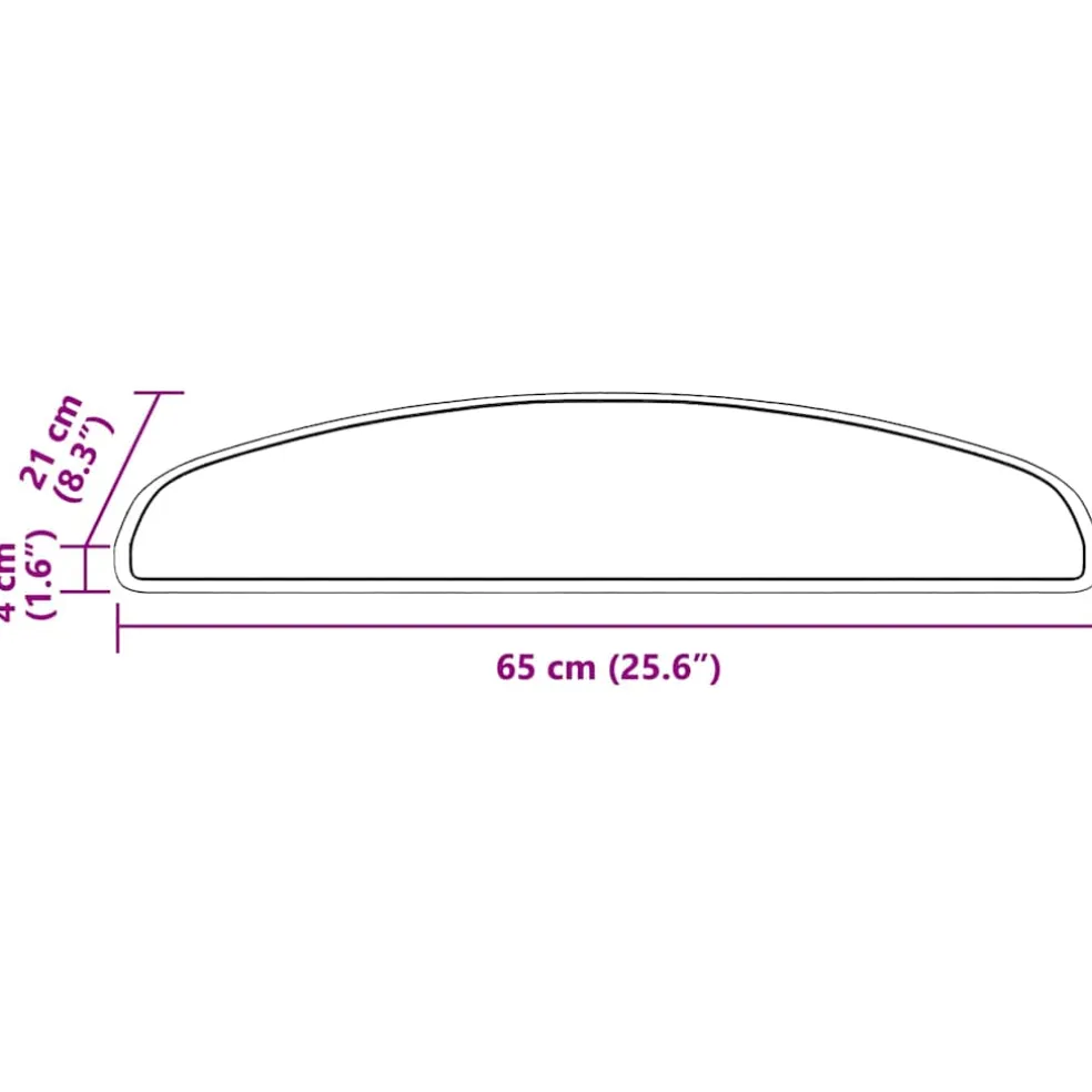 vidaXL Zelfklevende Trapmatten 15 st 65 x 21 x 4 cm Non-Slip Rood