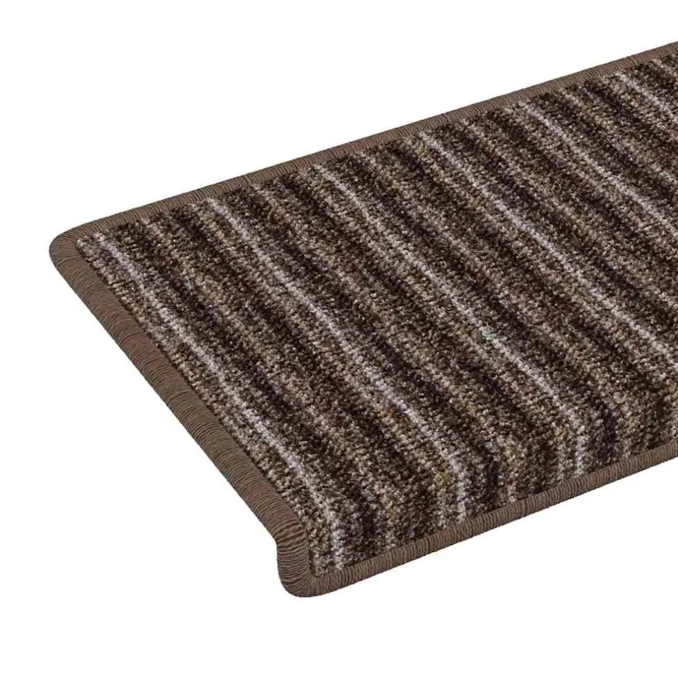 vidaXL Zelfklevende Trapmatten 15 st 65 x 21 x 4 cm Non-Slip Bruin