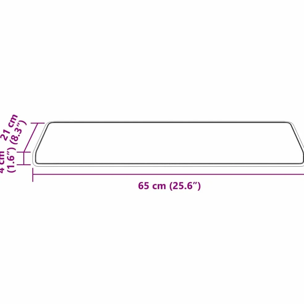 vidaXL Zelfklevende Trapmatten 15 st 65 x 21 x 4 cm Non-Slip Bruin