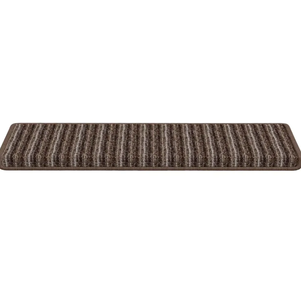 vidaXL Zelfklevende Trapmatten 15 st 65 x 21 x 4 cm Non-Slip Bruin