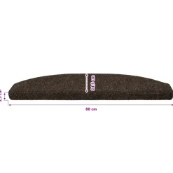 vidaXL Zelfklevende Trapmatten 15 st 80 x 24,5 x 3,5 cm Bordeaux Rood