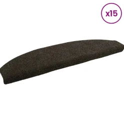 vidaXL Zelfklevende Trapmatten 15 st 80 x 24,5 x 3,5 cm Bordeaux Rood