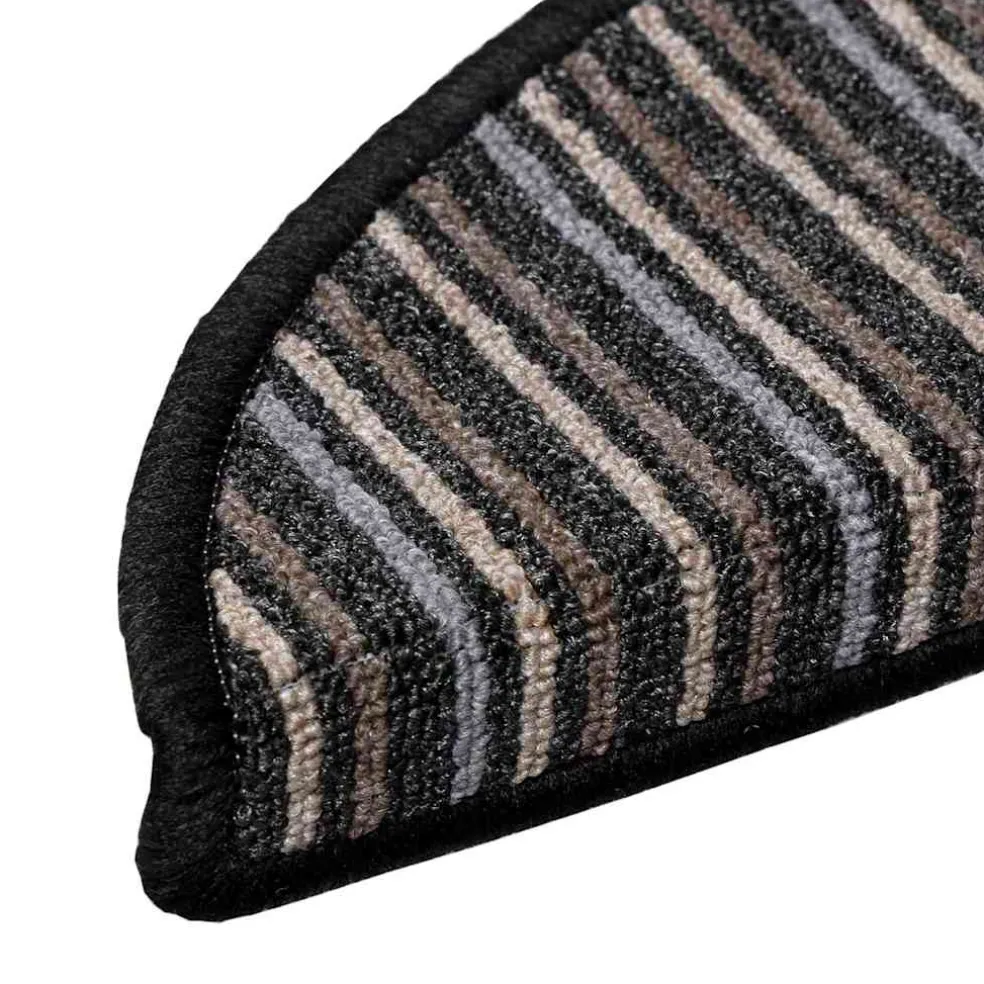 vidaXL Zelfklevende Trapmatten 15 st 56 x 17 x 3 cm Non-Slip Antraciet