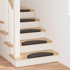 vidaXL Zelfklevende Trapmatten 15 st 56 x 17 x 3 cm Non-Slip Antraciet