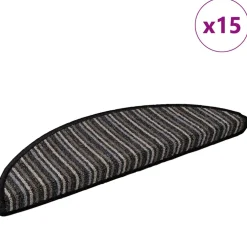 vidaXL Zelfklevende Trapmatten 15 st 56 x 17 x 3 cm Non-Slip Antraciet