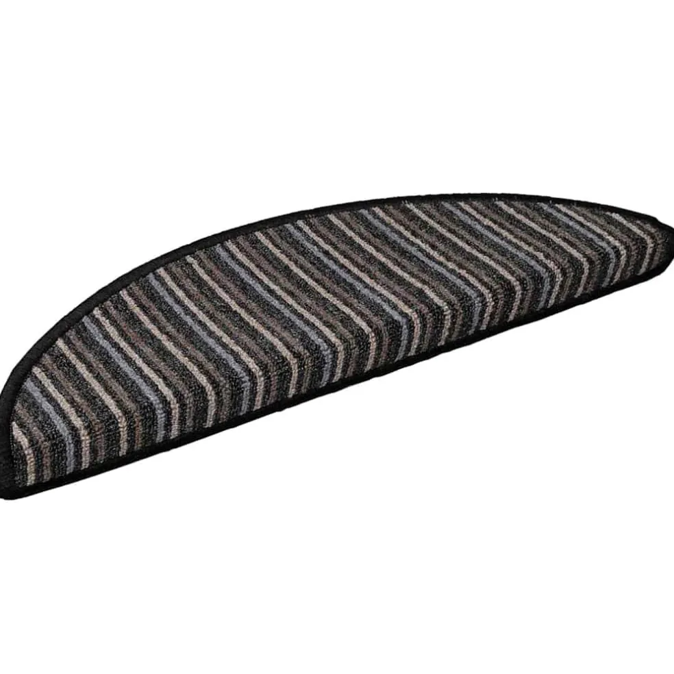 vidaXL Zelfklevende Trapmatten 15 st 56 x 17 x 3 cm Non-Slip Antraciet