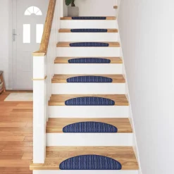 vidaXL Zelfklevende Trapmatten 15 st 56 x 17 x 3 cm Non-Slip Blauw