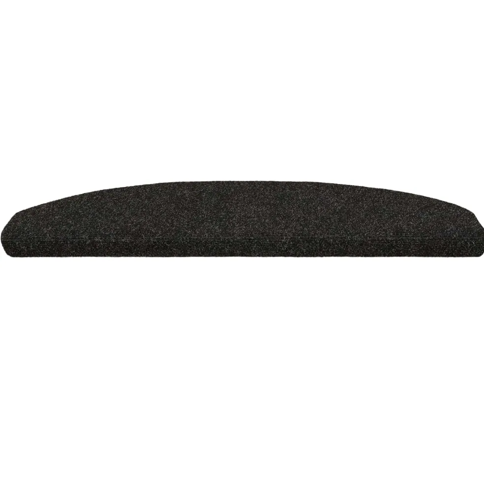 vidaXL Zelfklevende Trapmatten 15 st 80 x 24,5 x 3,5 cm Zwart