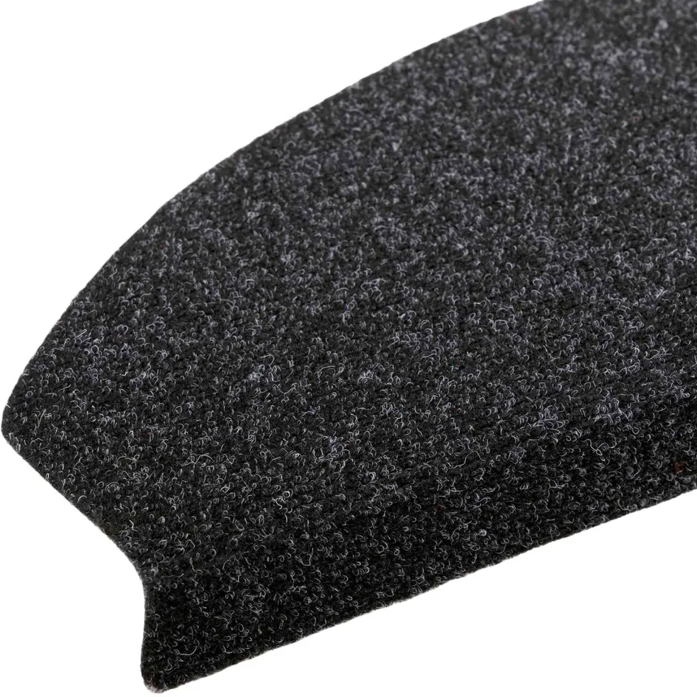 vidaXL Zelfklevende Trapmatten 15 st 80 x 24,5 x 3,5 cm Zwart