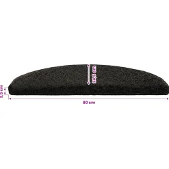 vidaXL Zelfklevende Trapmatten 15 st 80 x 24,5 x 3,5 cm