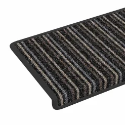 vidaXL Zelfklevende Trapmatten 15 st 65 x 21 x 4 cm Non-Slip Antraciet