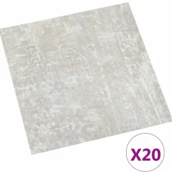 vidaXL Zelfklevende Vloerplanken Lichtgrijs 30,5 x 30,5 cm 20 st PVC