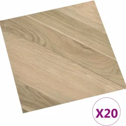 vidaXL Zelfklevende Vloerplanken Bruin Gestreept 30,5 x 30,5 cm 20 st