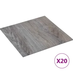 vidaXL Zelfklevende Vloerplanken Lichtbruin en Zwart 30,5 x 30,5 cm