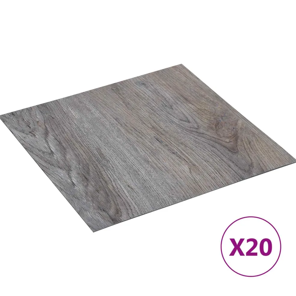 vidaXL Zelfklevende Vloerplanken Lichtbruin en Zwart 30,5 x 30,5 cm