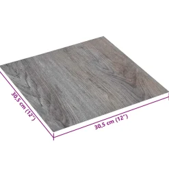 vidaXL Zelfklevende Vloerplanken Lichtbruin en Zwart 30,5 x 30,5 cm