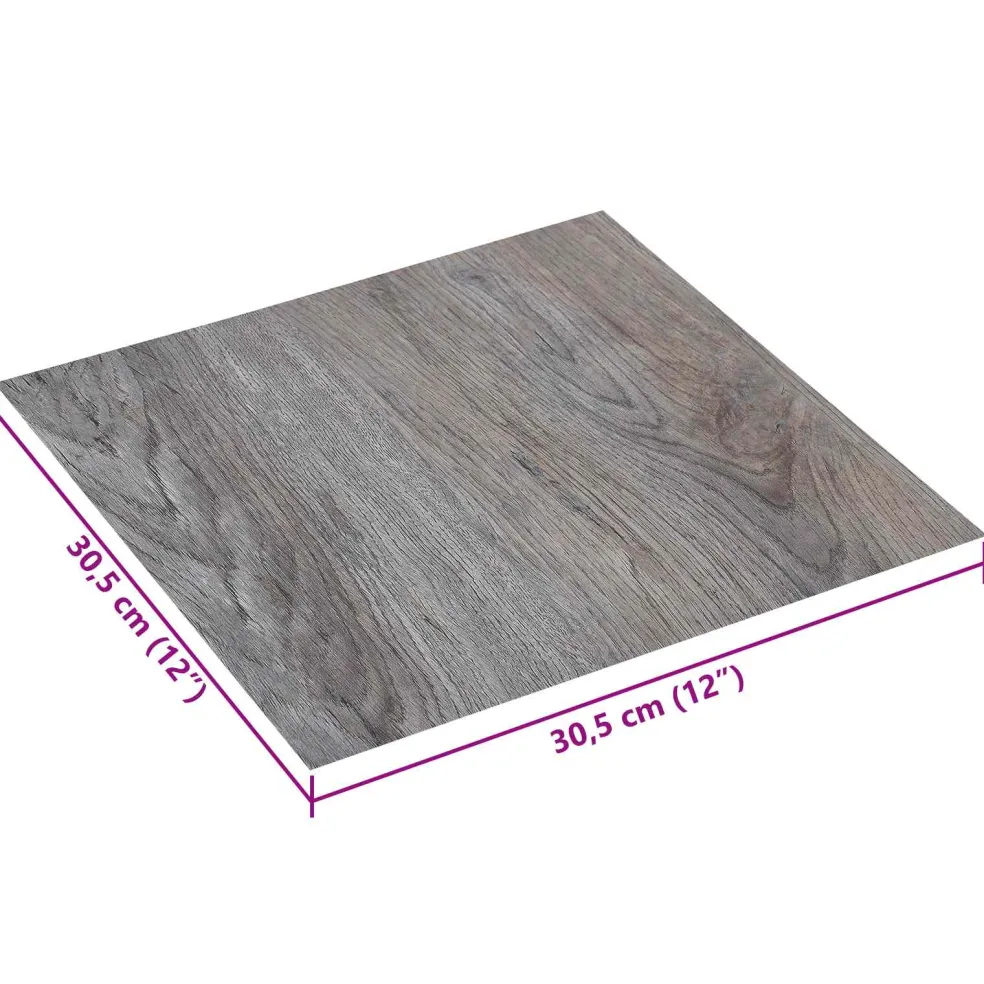 vidaXL Zelfklevende Vloerplanken Lichtbruin en Zwart 30,5 x 30,5 cm
