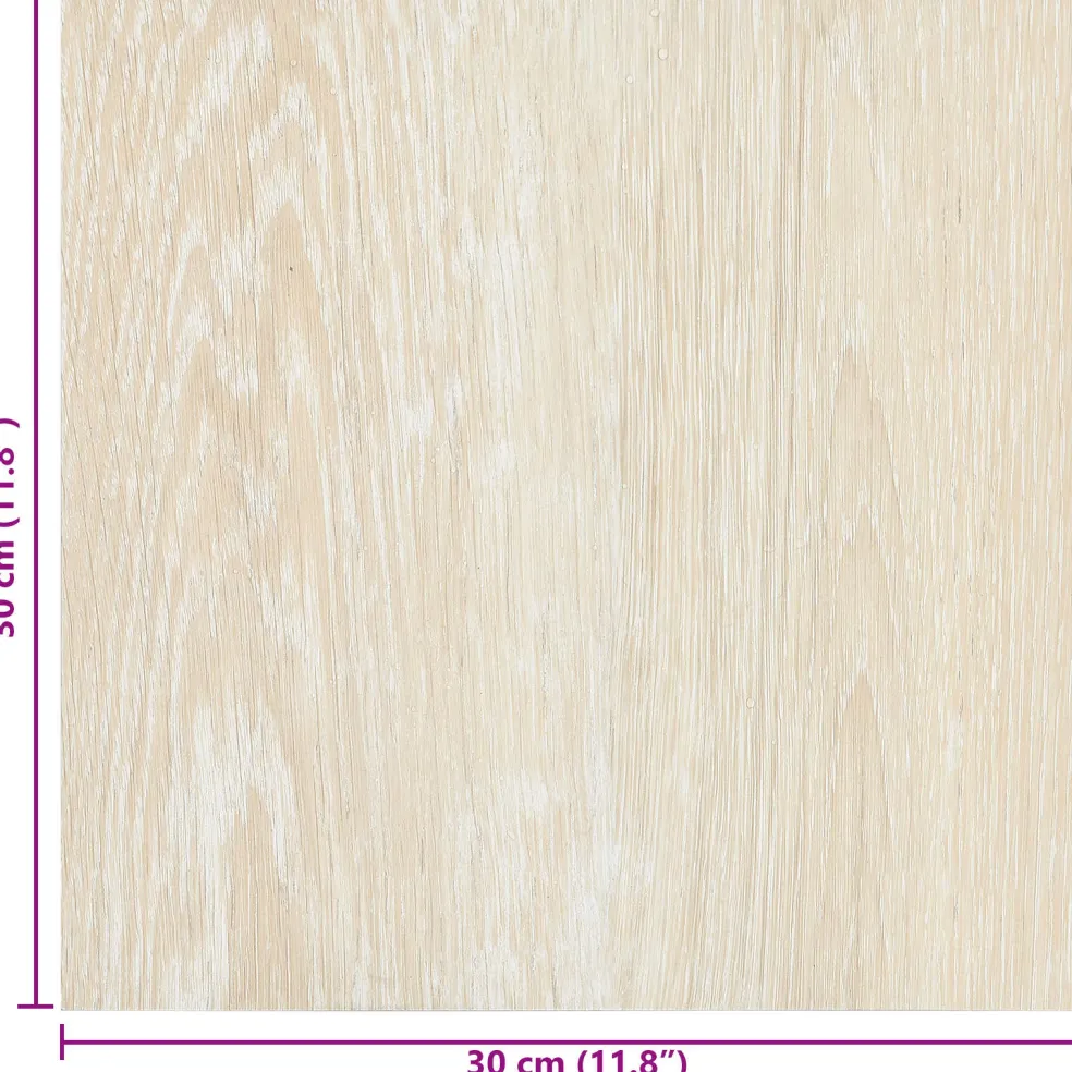 vidaXL Zelfklevende Vloerplanken Wit en Beige 30,5 x 30,5 cm 20 st PVC