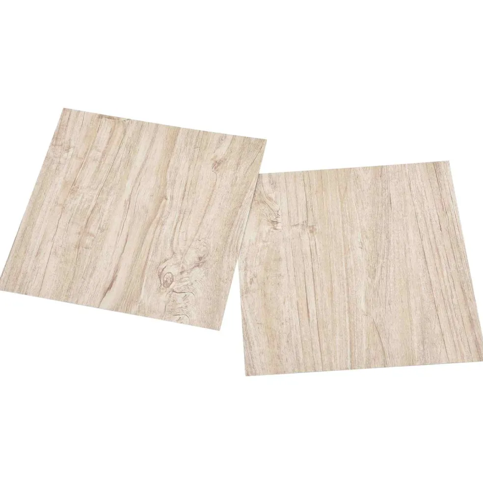 vidaXL Zelfklevende Vloerplanken Lichtbruin en wit 30,5 x 30,5 cm