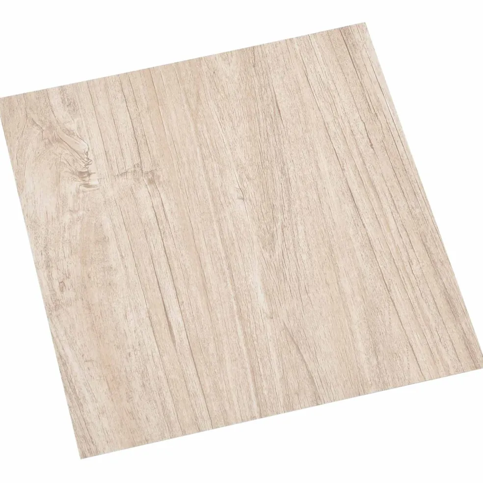 vidaXL Zelfklevende Vloerplanken Lichtbruin en wit 30,5 x 30,5 cm