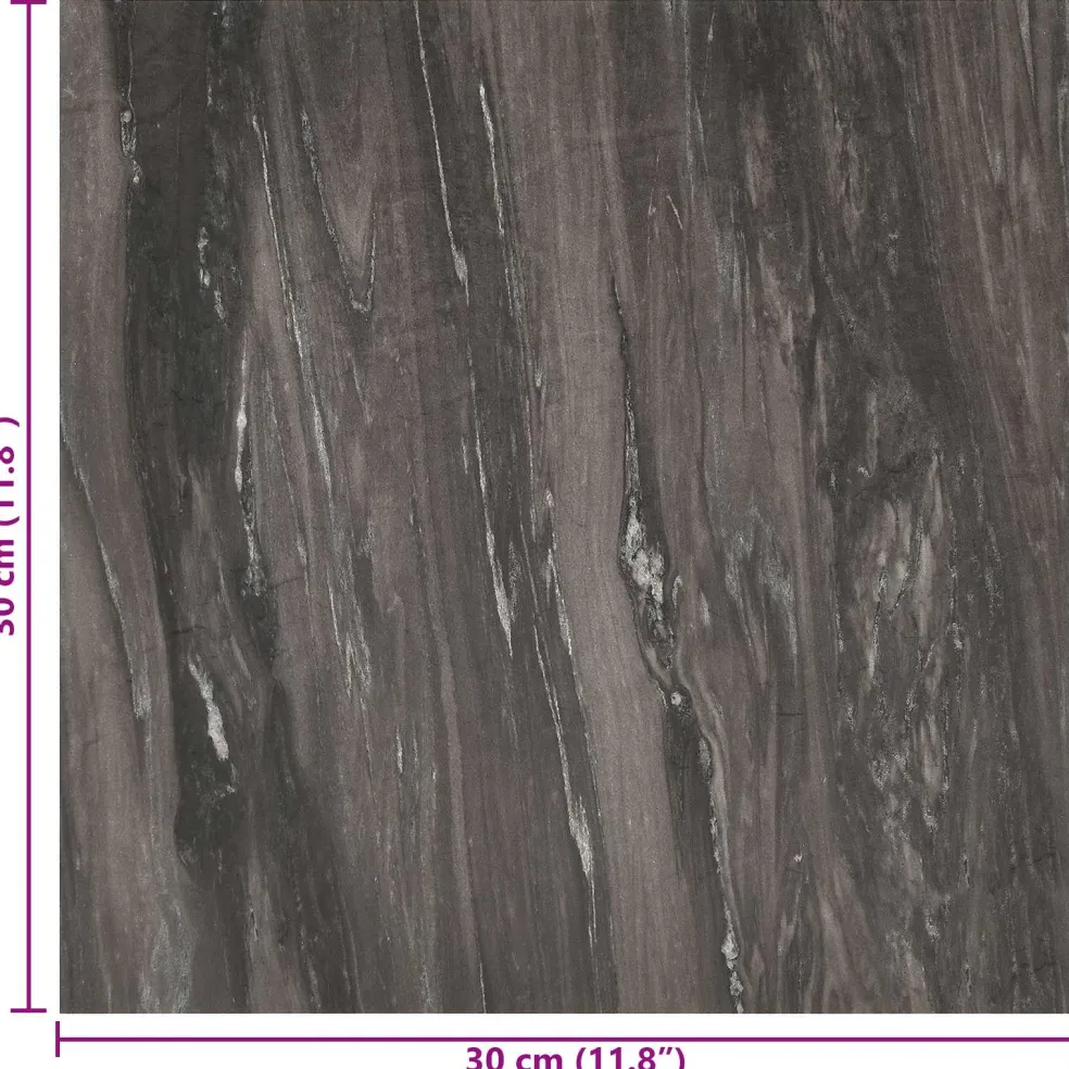 vidaXL Zelfklevende Vloerplanken Donkergrijs 30,5 x 30,5 cm 20 st PVC