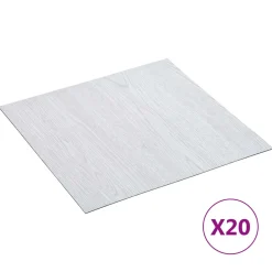 vidaXL Zelfklevende Vloerplanken Wit 30,5 x 30,5 cm 20 st PVC