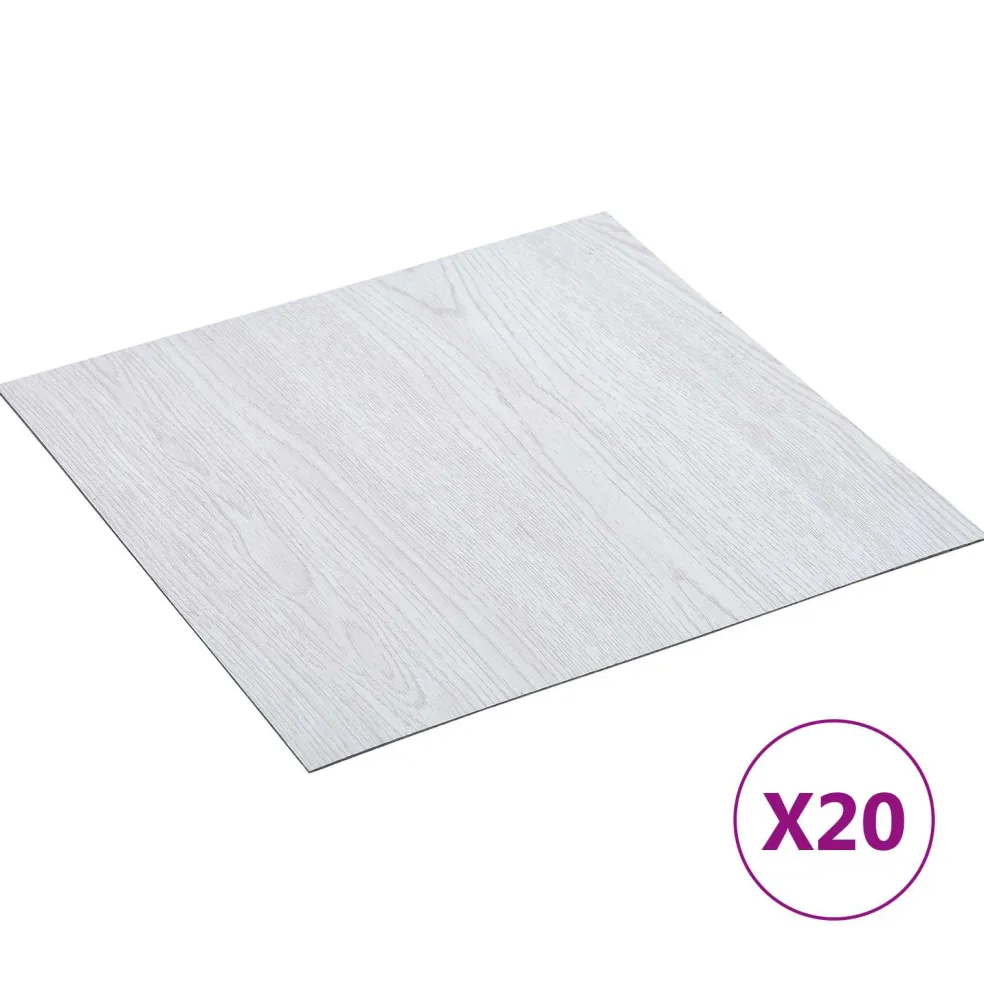 vidaXL Zelfklevende Vloerplanken Grijs en zwart 30,5 x 30,5 cm 20 st