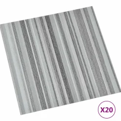 vidaXL Zelfklevende Vloerplanken Grijs en zwart 30,5 x 30,5 cm 20 st