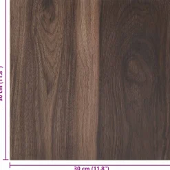 vidaXL Zelfklevende Vloerplanken Donkerbruin 30,5 x 30,5 cm 20 st PVC