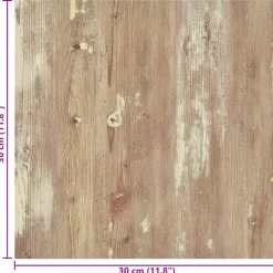 vidaXL Zelfklevende Vloerplanken Bruin en wit 30,5 x 30,5 cm 20 st PVC