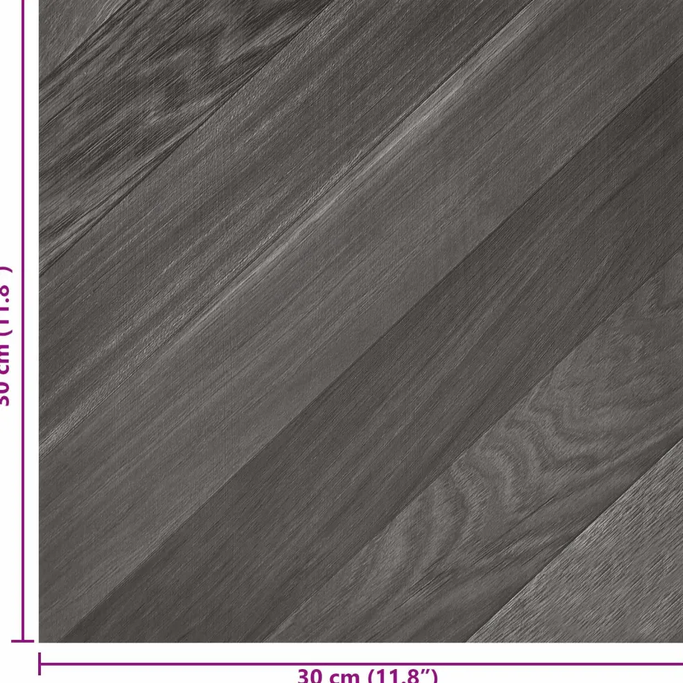 vidaXL Zelfklevende Vloerplanken Streep Grijs 30,5 x 30,5 cm 20 st PVC