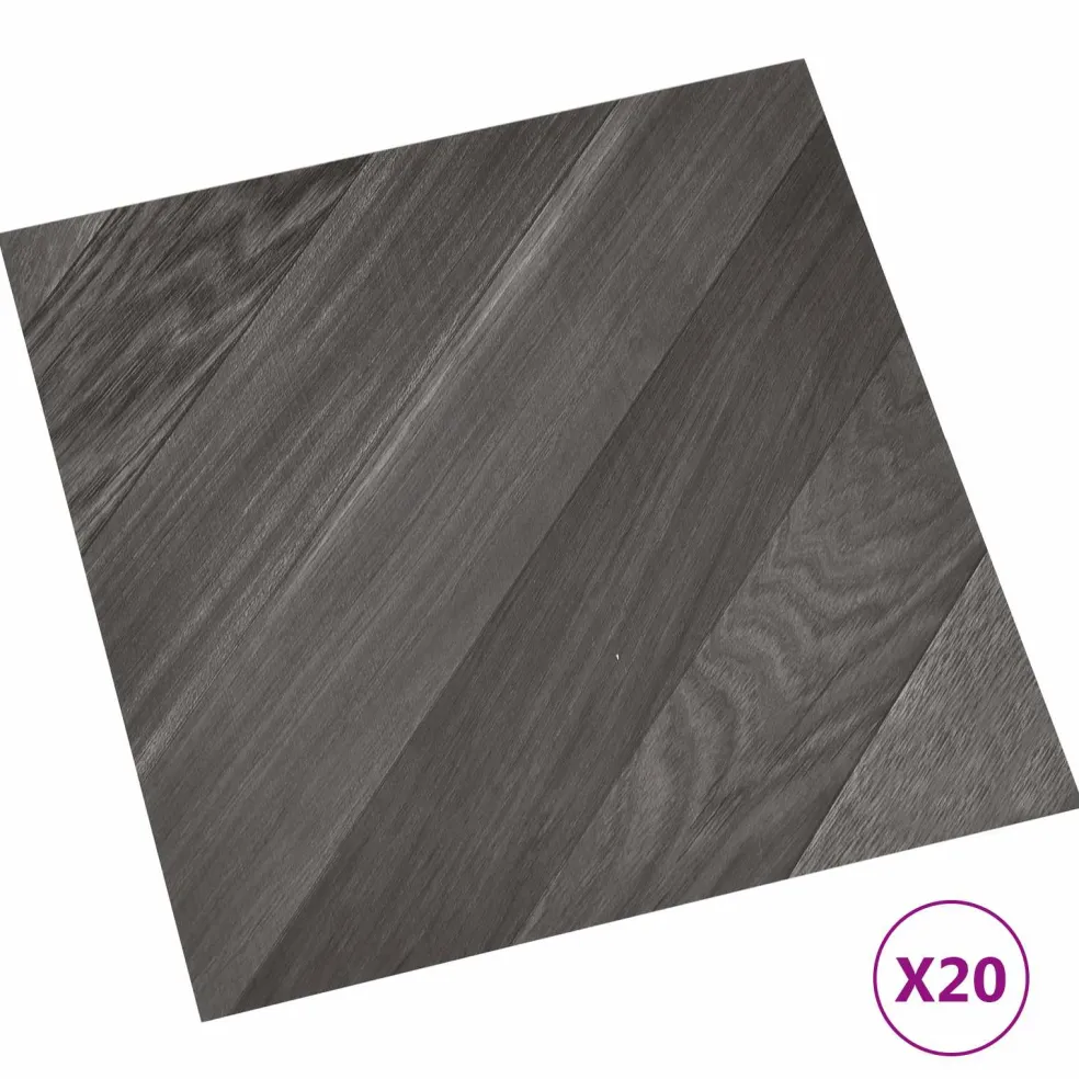 vidaXL Zelfklevende Vloerplanken Streep Grijs 30,5 x 30,5 cm 20 st PVC