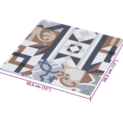 vidaXL Zelfklevende Vloerplanken Mono Patroon 30,5 x 30,5 cm 20 st PVC