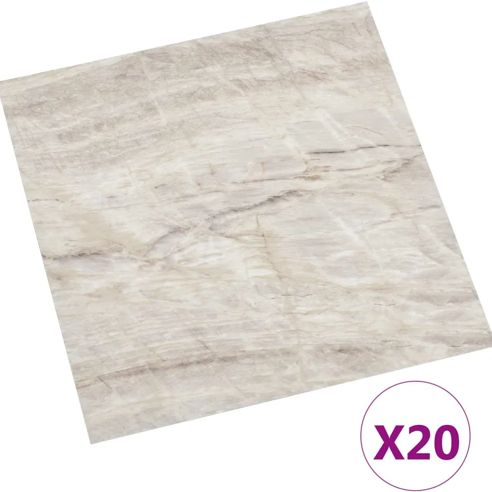 vidaXL Zelfklevende Vloerplanken Beige 30,5 x 30,5 cm 20 st PVC