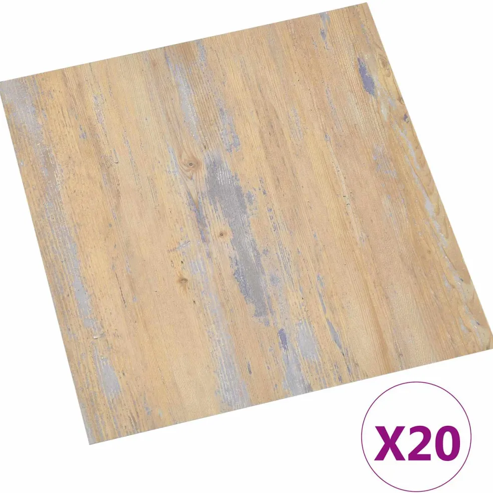 vidaXL Zelfklevende Vloerplanken Bruin en Grijs 30,5 x 30,5 cm 20 st