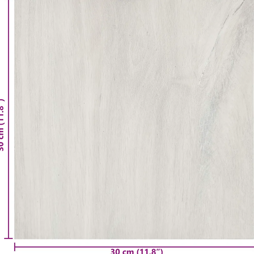vidaXL Zelfklevende Vloerplanken Wit en Houtkleur 30,5 x 30,5 cm 20 st