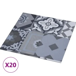 vidaXL Zelfklevende Vloerplanken Gekleurd Patroon 30,5 x 30,5 cm 20 st