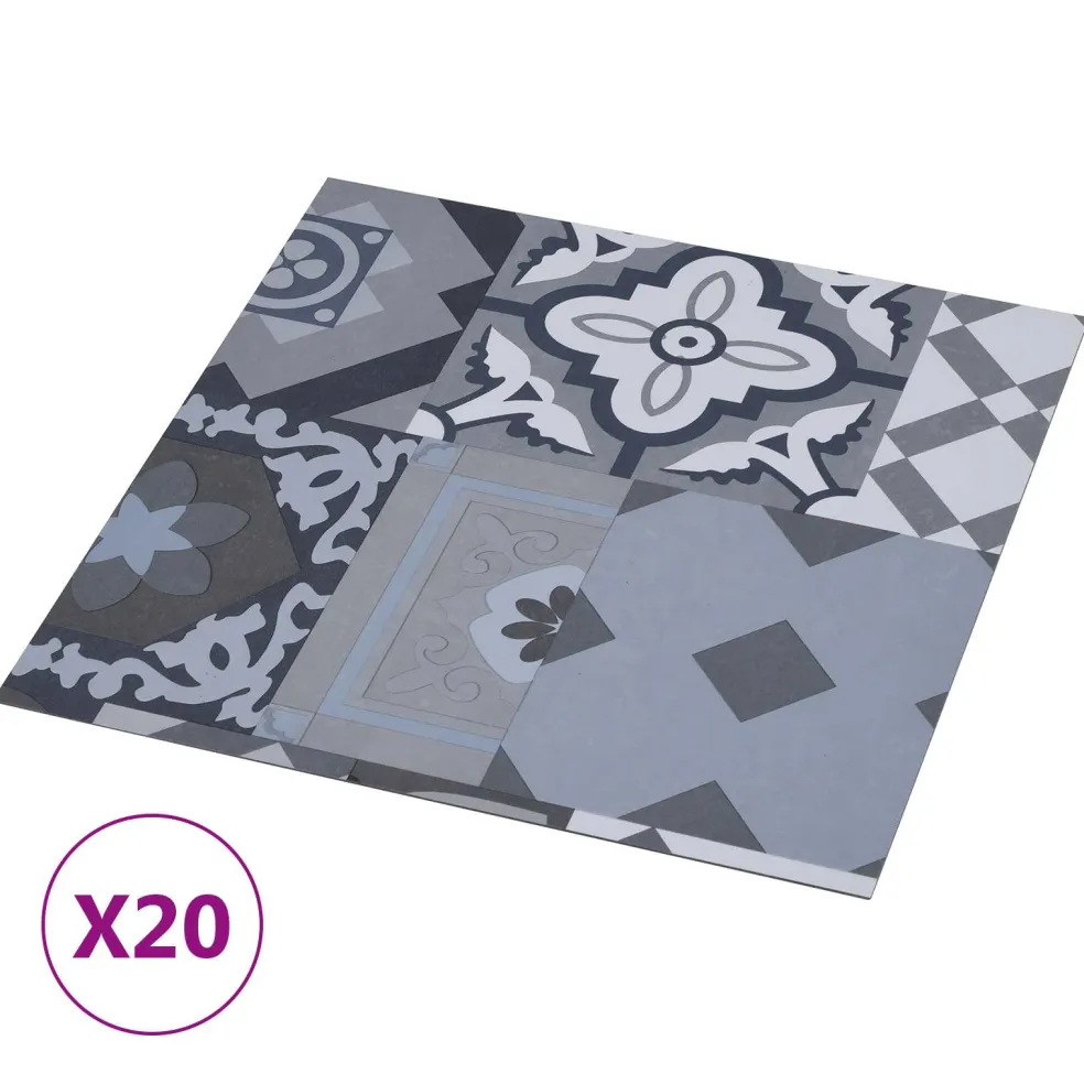 vidaXL Zelfklevende Vloerplanken Gekleurd Patroon 30,5 x 30,5 cm 20 st