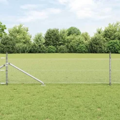 vidaXL zeshoekig gaasgek met palen 10 x 0,4 m Gegalvaniseerd staal