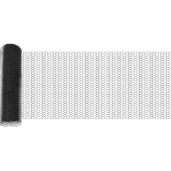 vidaXL zeshoekig gaasgek met palen 10 x 0,4 m PVC-Coated Staal Grijs