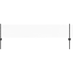vidaXL zeshoekig gaasgek met palen 10 x 0,4 m PVC-Coated Staal Grijs