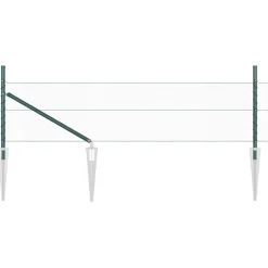 vidaXL zeshoekig gaasgek met palen 10 x 0,4 m PVC-Coated Staal Groen