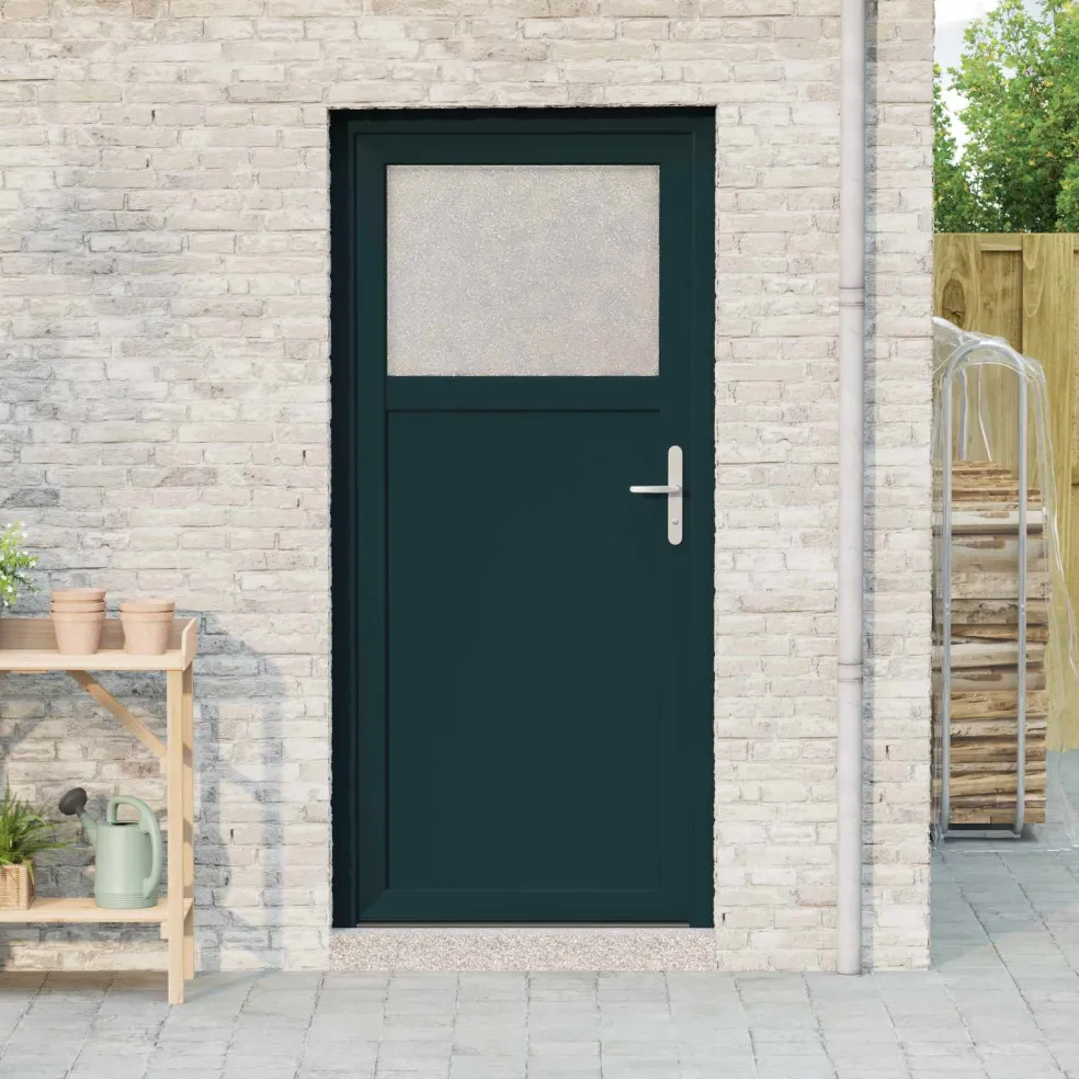 vidaXL Zij-ingangsdeur 98 x 198 cm PVC Antraciet