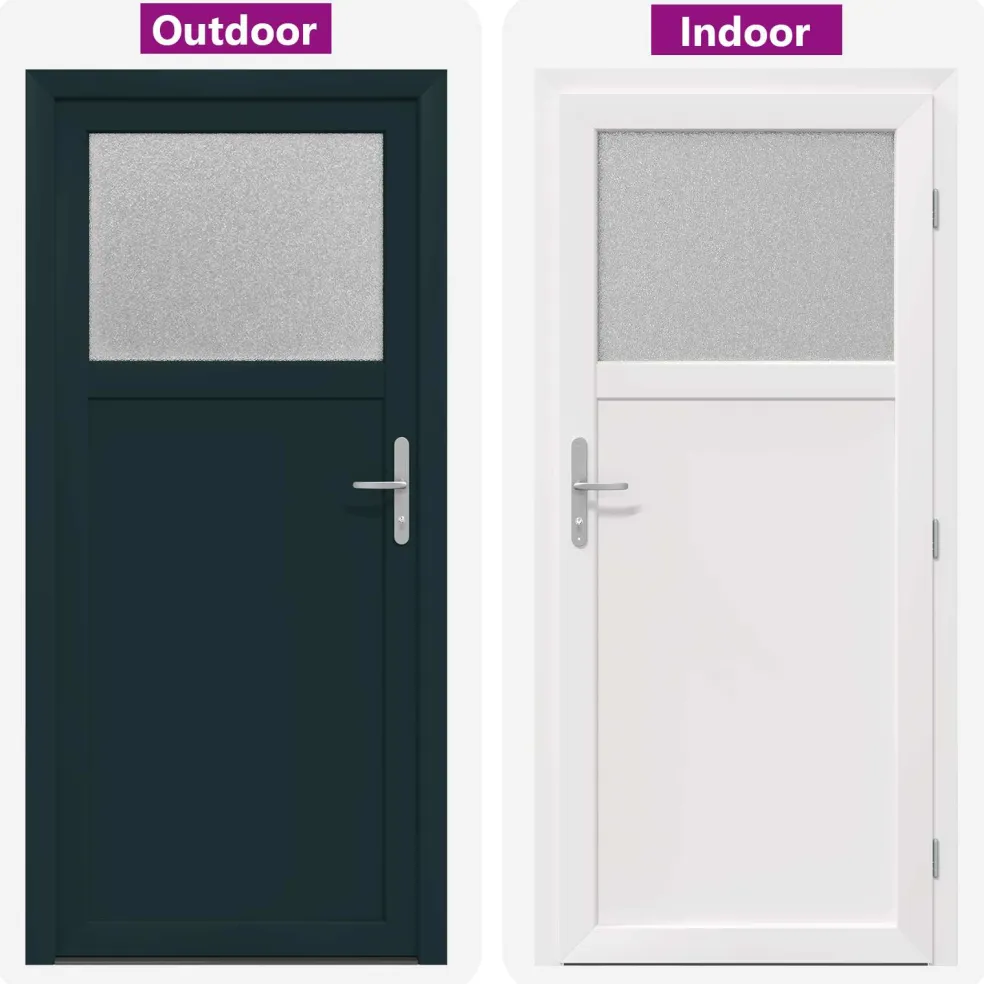 vidaXL Zij-ingangsdeur 98 x 198 cm PVC Antraciet