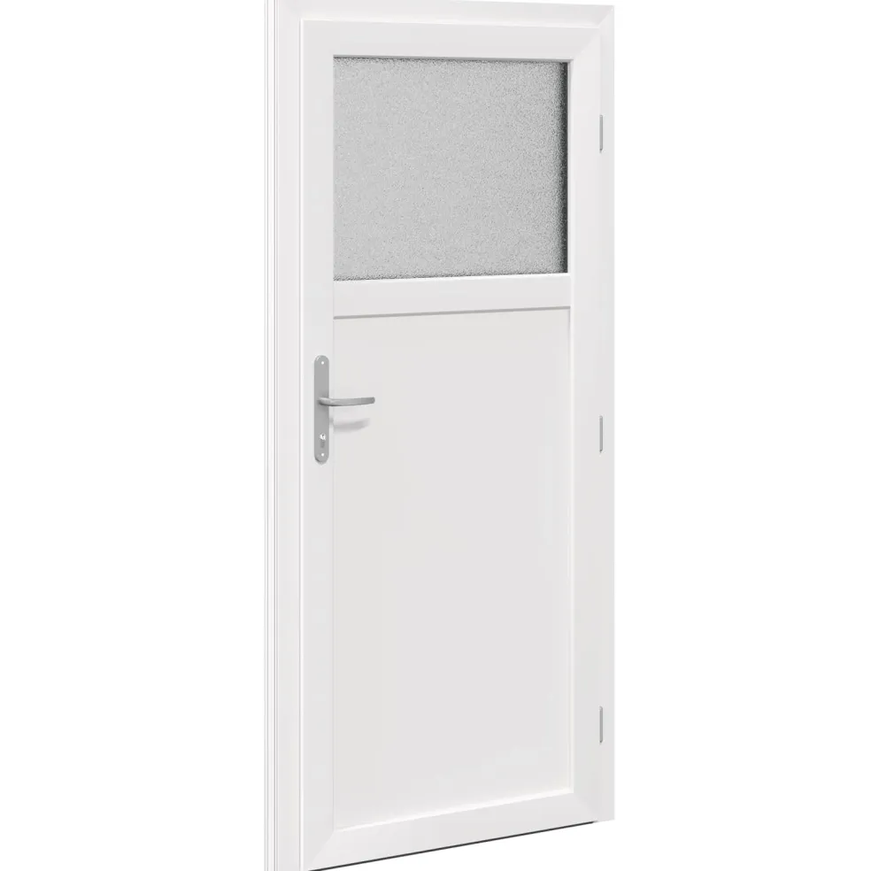 vidaXL Zij-ingangsdeur 98 x 198 cm PVC Antraciet